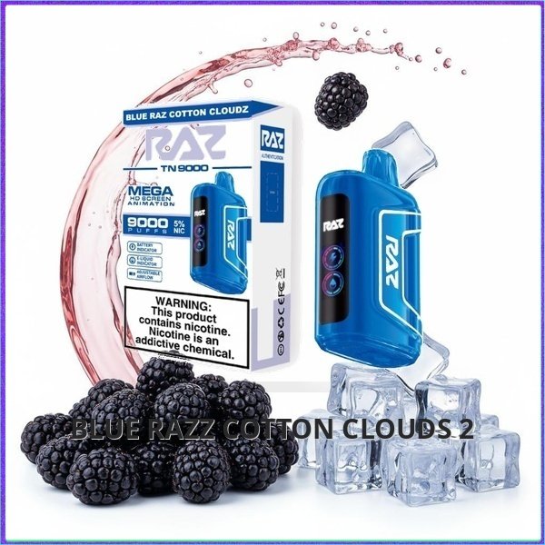 Raz TN9000 - Blue Raz Cotton Cloudz