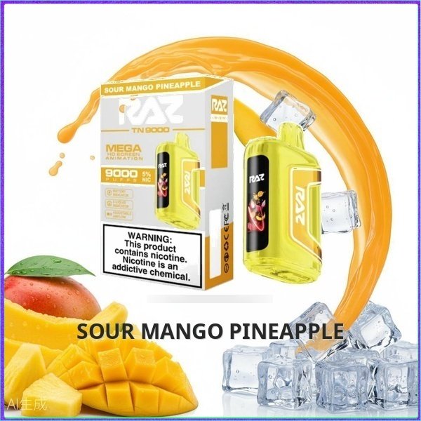 TN9000_Sour_Mango_Pineapple Raz TN9000 - Sour Mango Pineapple