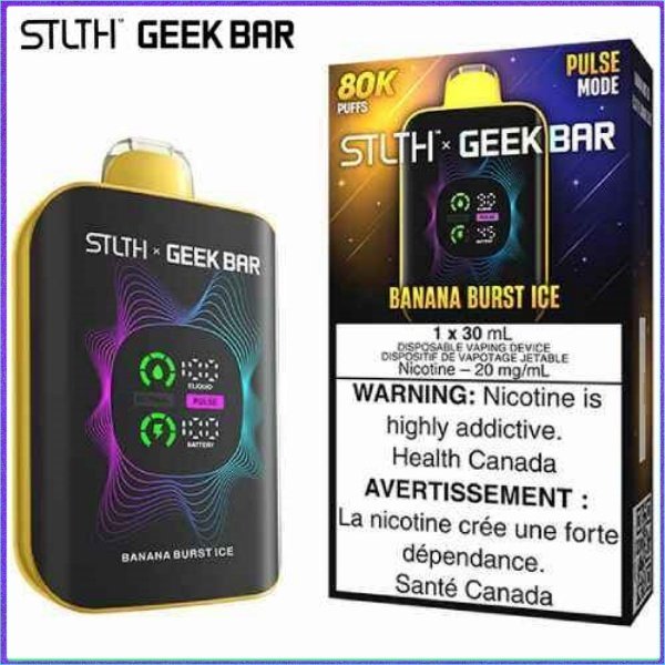 Banana Burst Ice 80K Disposable by STLTH x Geek Bar