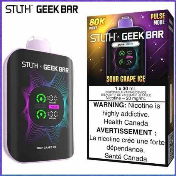 Sour Grape Ice 80K Disposable by STLTH x Geek Bar