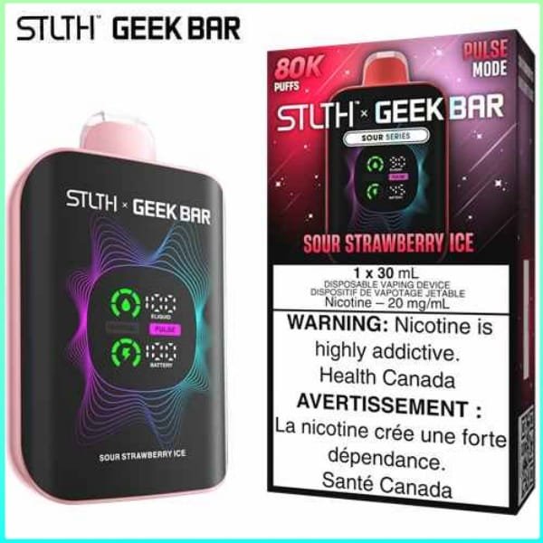 Sour Strawberry Ice 80K Disposable by STLTH x Geek Bar