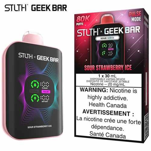 Sour Strawberry Ice 80K Disposable by STLTH x Geek Bar