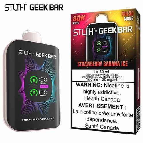 Strawberry Banana Ice 80K Disposable by STLTH x Geek Bar