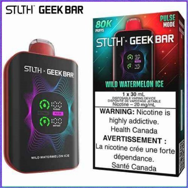 Wild Watermelon Ice 80K Disposable by STLTH x Geek Bar
